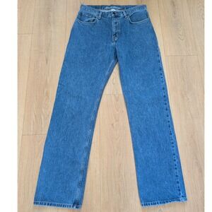 Eddie Bauer Mens 32x34 Medium Wash Relaxed Fit Straight Leg Jeans 100% Cotton